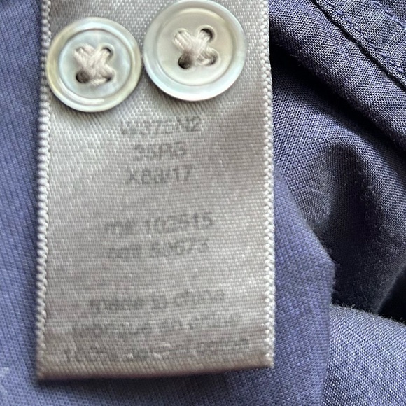 John Varvatos Navy Blue Rolled Sleeve Slim Fit Button-Down Shirt Sz XL - Picture 11 of 13